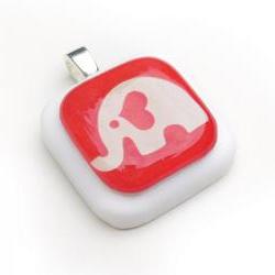 Red Elephant Pendant