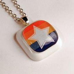 Retro Colorful Star pendant